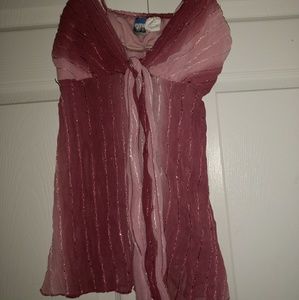 Pink spaghetti strap blouse